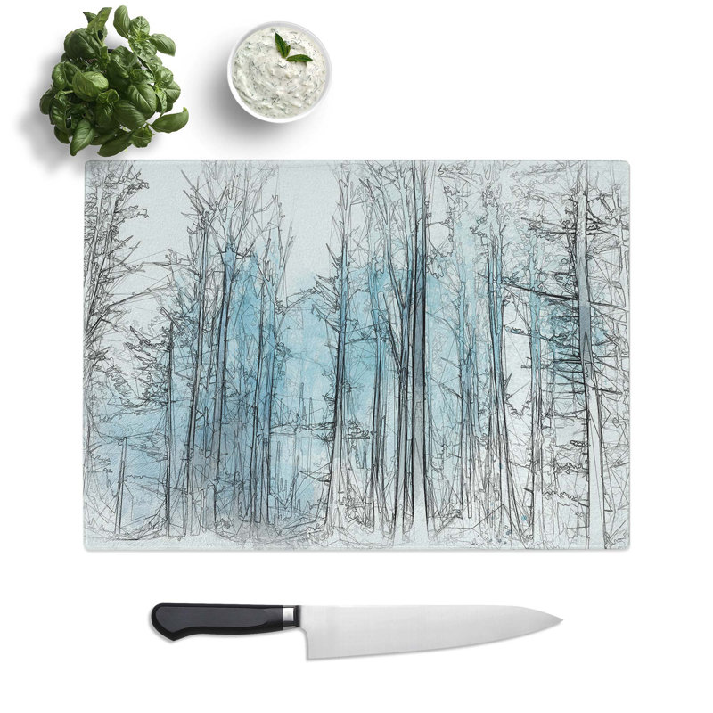 Glass Forest in Frankfurt Germany in Abstract Chopping Board, 39 cm W x 28.5 cm L