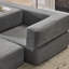 Canapé-lit modulaire convertible en chenille avec 3 repose-pieds-688862003