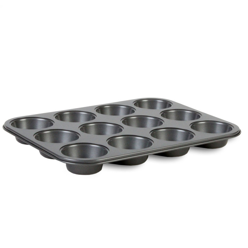 Thunder Group Inc. 12 Cup Non-Stick Steel Muffin Pan with Lid