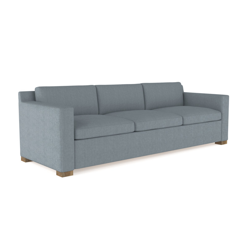 Canapé Mercer, H 33,5 po x l 108 po x P 39 po, Brume de lin Box Weave, Patiné