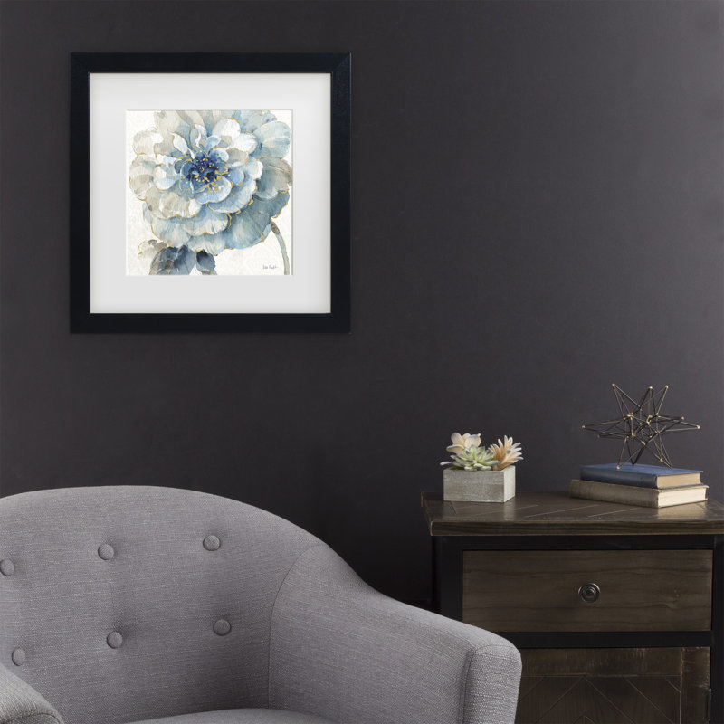 Lisa Audiscus, «Indigold VII», art encadré mat, Noir, H 18 po x l 18 po x P 0,75 po
