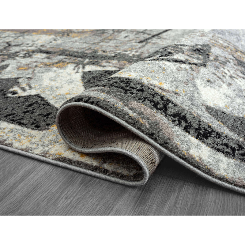 Tapis gris Roselare, Rectangle 5 pi 3 po x 7 pi 6 po