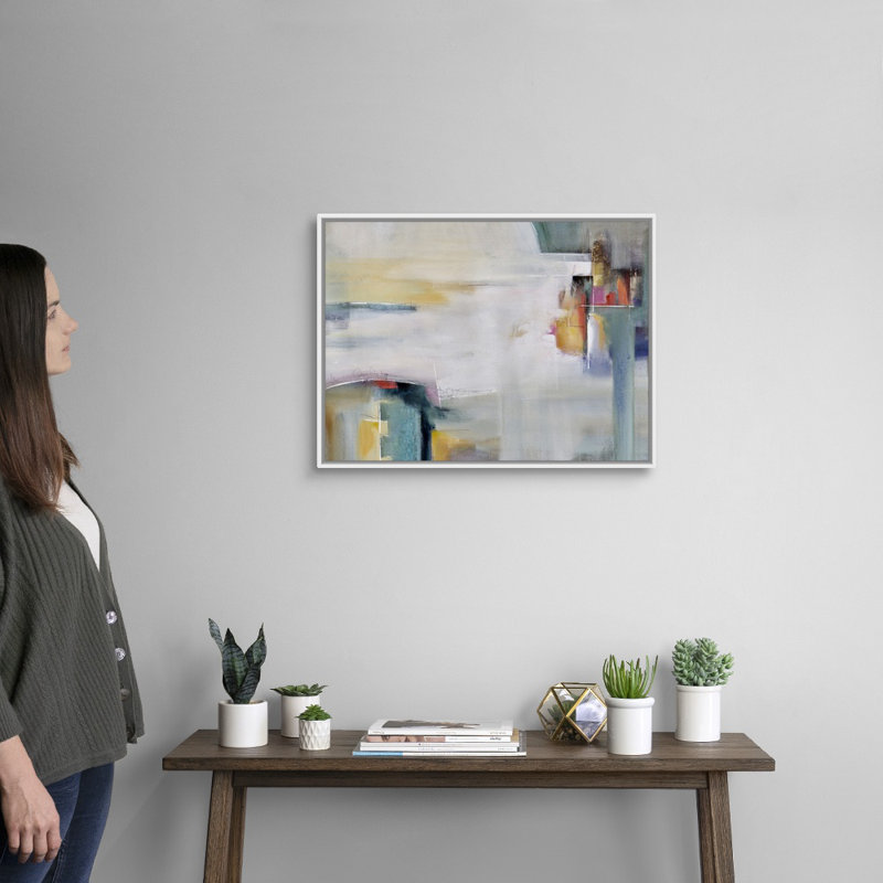 «On My Termes» par Karen Hale, reproduction sur toile, H 20 po x l 26 po x P 1,75 po, Cadre blanc