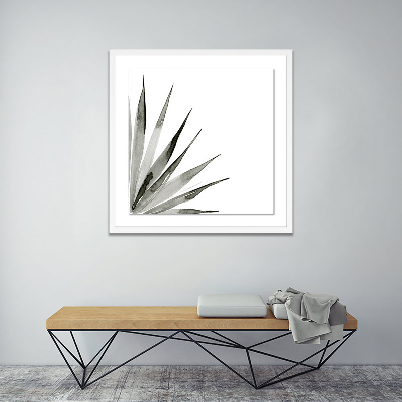 Agave II Print by Jess Engle, White, 24" H x 24" W x 1.5" D