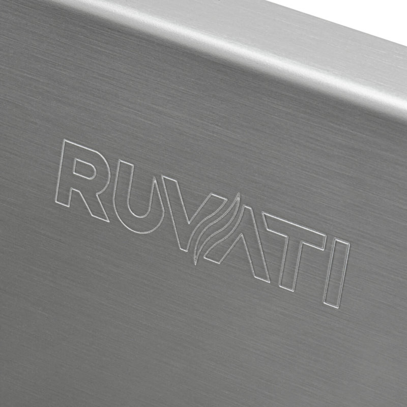 Ruvati 27 x 20 inch RV Workstation Drop-in Topmount Bar Prep Kitchen Sink 16 Gauge Stainless Steel