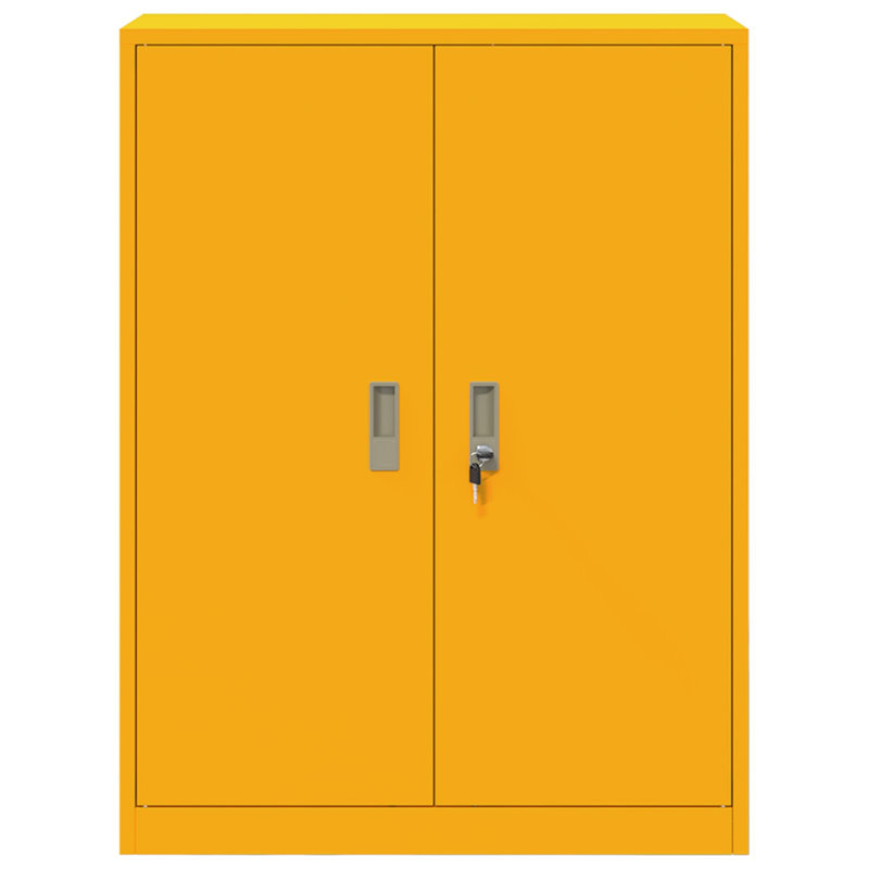 Storage Cabinet, Mustard Yellow