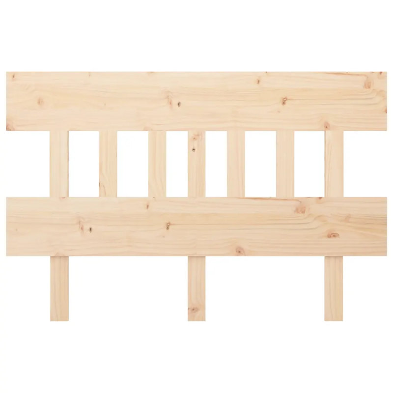 Jasee Solid Wood Panel Headboard, Double (4'6), Brown