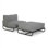 Ensemble de canapé-lit simple de loisirs avec repose-pieds, fauteuil d'appoint moderne en tissu, méridienne épaisse et confortable