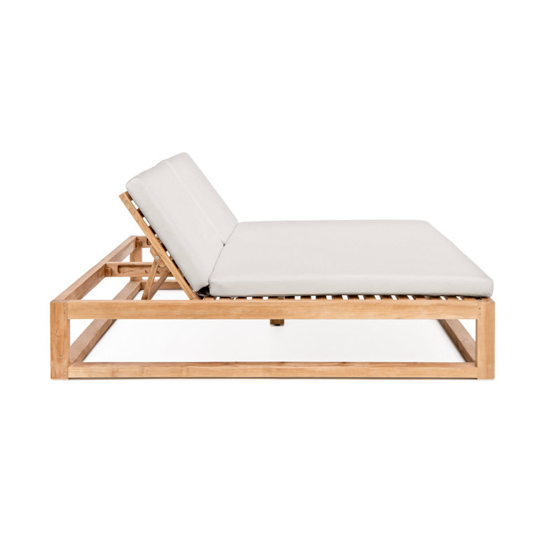 Caldas Double Chaise Lounge - Silver, Silver