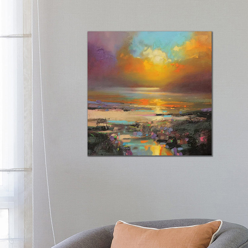 «Golden Light» par Scott Naismith - impression d'art graphique, H 26 po x l 26 po x P 1,5 po, Pas de tapis, Toile tendue