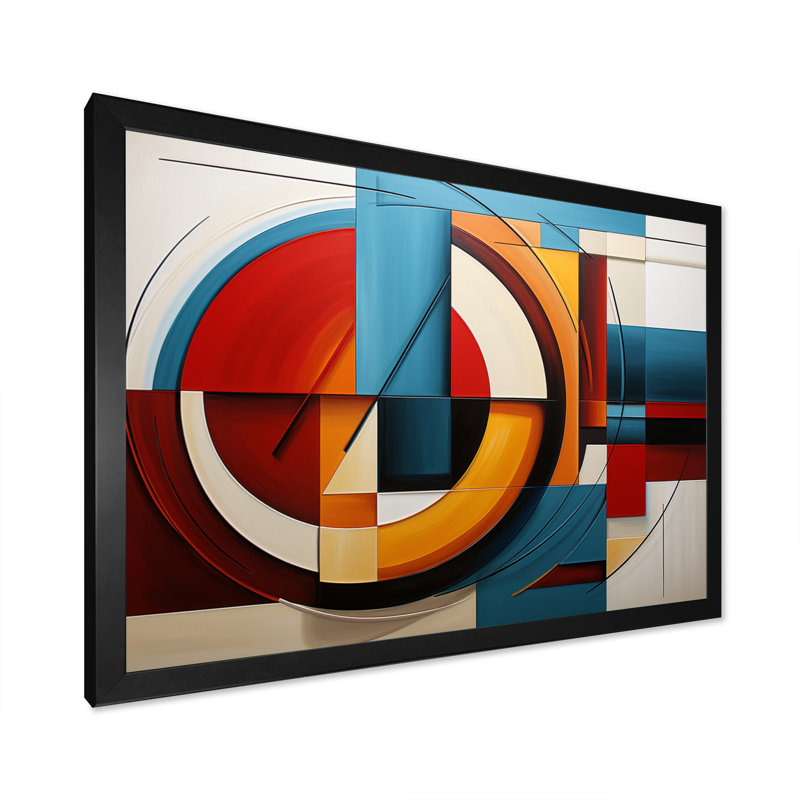 Impression sur toile, "Hardedge", Cadre photo noir, H 34 po x l 44 po x P 1,5 po