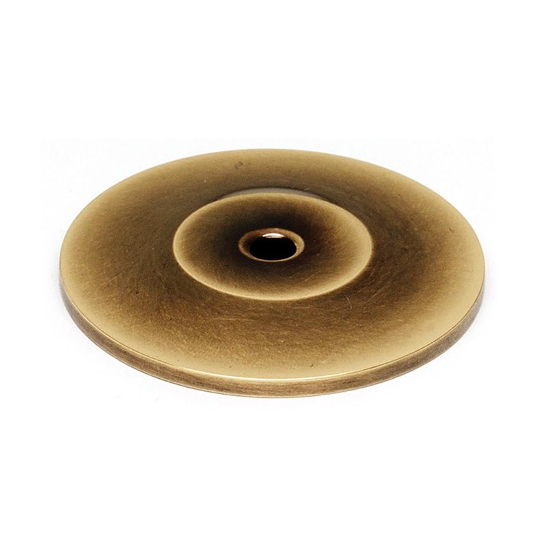 Traditional Brass Back Plate, Polished Antique, 1.25" H x 1.25" W x 0.125" D