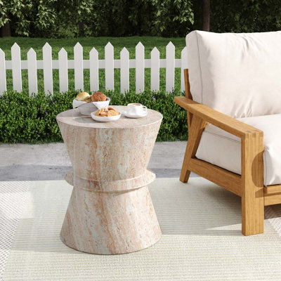 Table d'appoint d'extérieur en béton