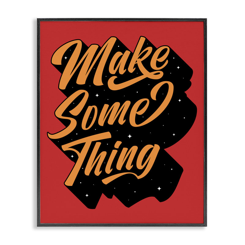  «Make quelque chose», art de la giclée par Jonathan Idah Hussein, Giclée encadrée noir minuit, H 30 po x l 24 po