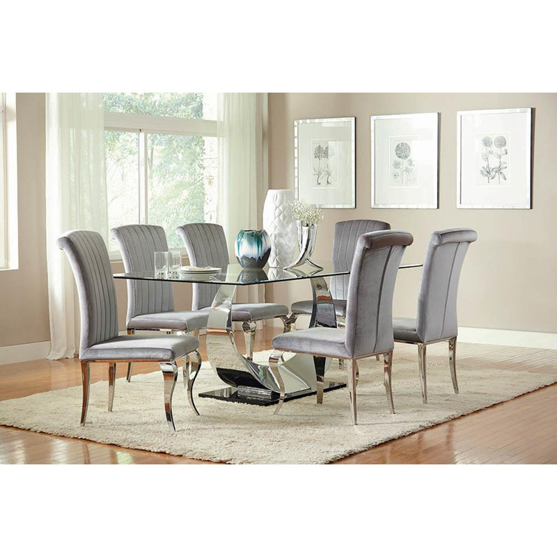 Chaise d'appoint rembourrée Sumler en gris