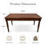 Table de salle à manger rectangulaire moderne avec plateau en bois aggloméré et pieds en bois massif, table de salle à manger pour la cuisine et la salle à manger-701863801