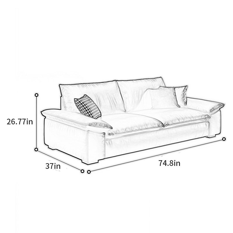 Finnell, 2, H 26,77 po x l 74,8 po x P 37 po