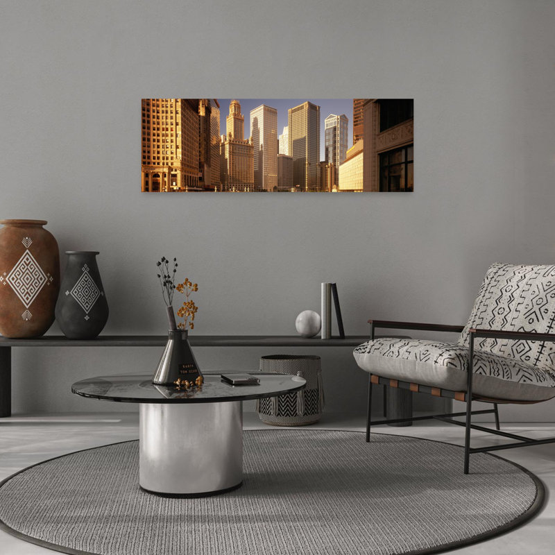 Cityscape Chicago IL USA by Mark Segal - Wrapped Canvas Panoramic Print, 30.48 cm H x 91.44 cm W