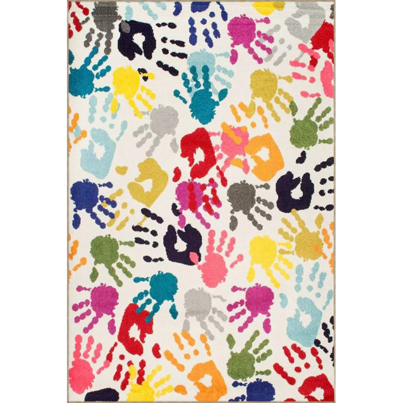 Tapis décoratif multicolore, Carré 3 pi 3 po