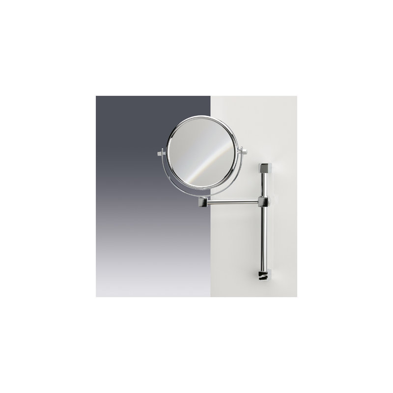 Miroir grossissant moderne et contemporain, Chrome, 5X