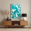 Art abstrait en métal bleu 15 formes abstraites-1815342573
