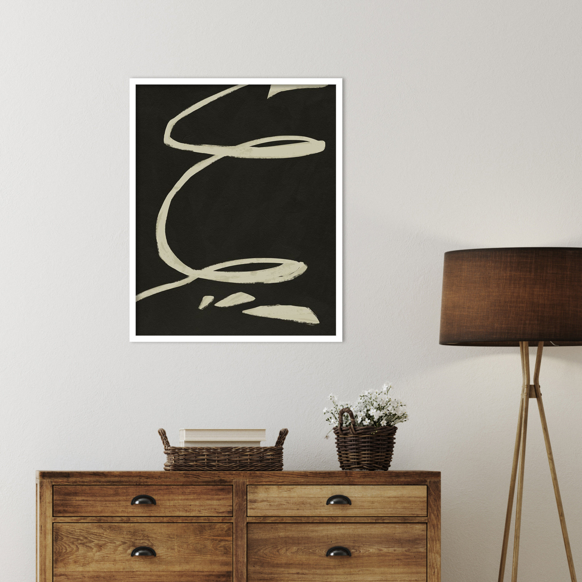 Neutral Spring III by Jacob Green, 33" H x 27" W x 1" D, White