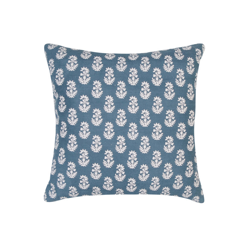 Coussin en coton Michael Penny, Bleu marine, Duvet / Plumes