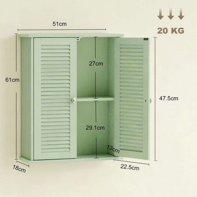 Freestanding Bathroom Cabinet, Light Green