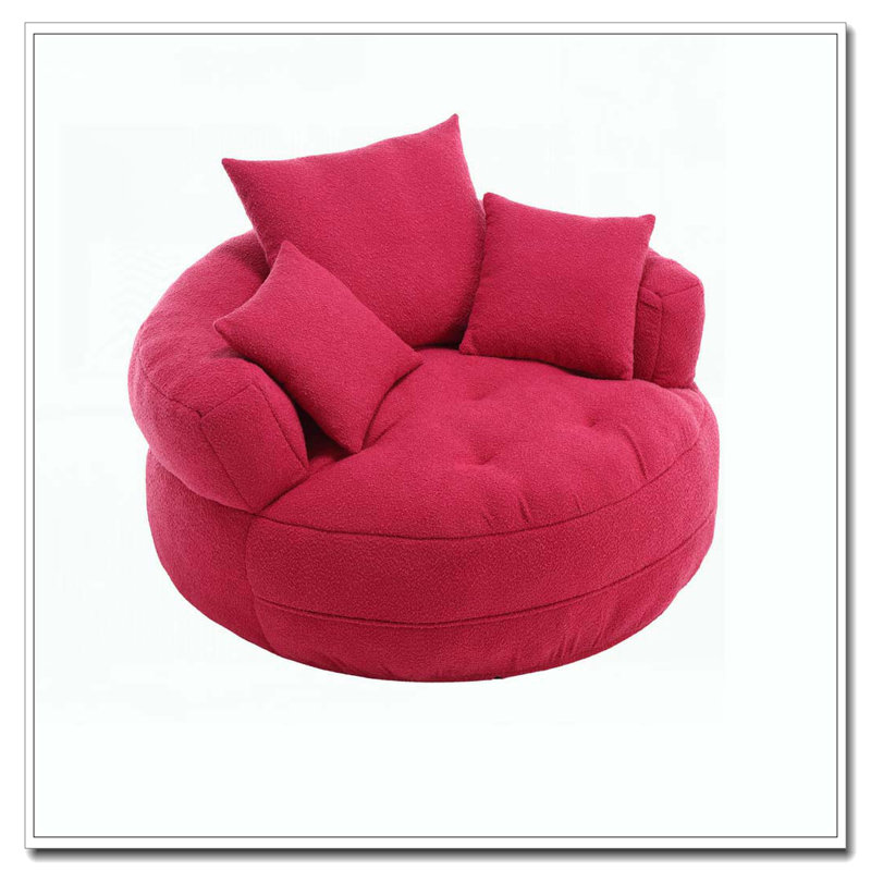 Fauteuil Boucle rembourré, sans assemblage, Rose rouge
