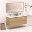 Ensemble de meuble-lavabo double 60 po avec dessus en pierre reconstituée 60 po