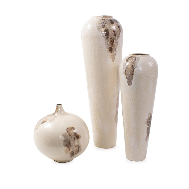 Petrini Tuscan Large Torpedo Iron Vase, 37.5" H x 12" W x 12" D