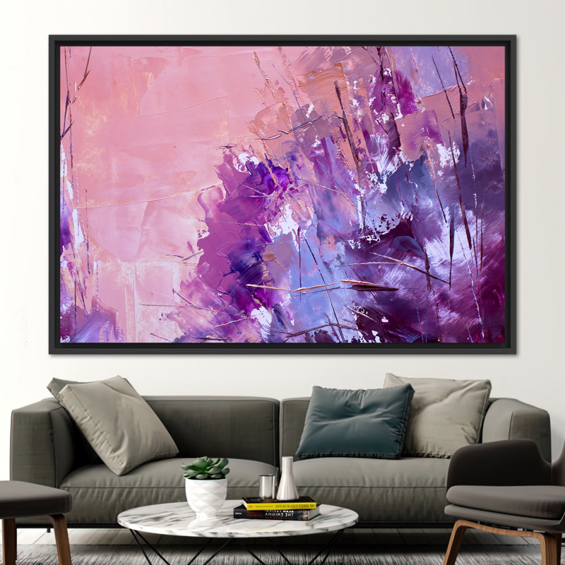 Art abstrait sur toile abstraite - Décoration murale contemporaine vibrante, H 41 po x l 94 po, Noir