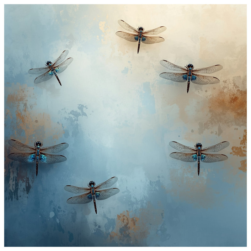 Dragonflies On Textured Background Comforter, Twin Extra Long