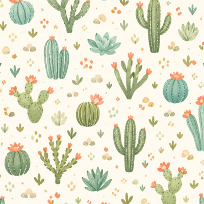 Papier peint adhésif à motif cactus, succulente, désert, bohème, fleur verte, agave, aloès, pot botanique. Papier contact amovible et autocollant pour décoration murale de chambre, cuisine, placards. 61 cm x 300 cm.