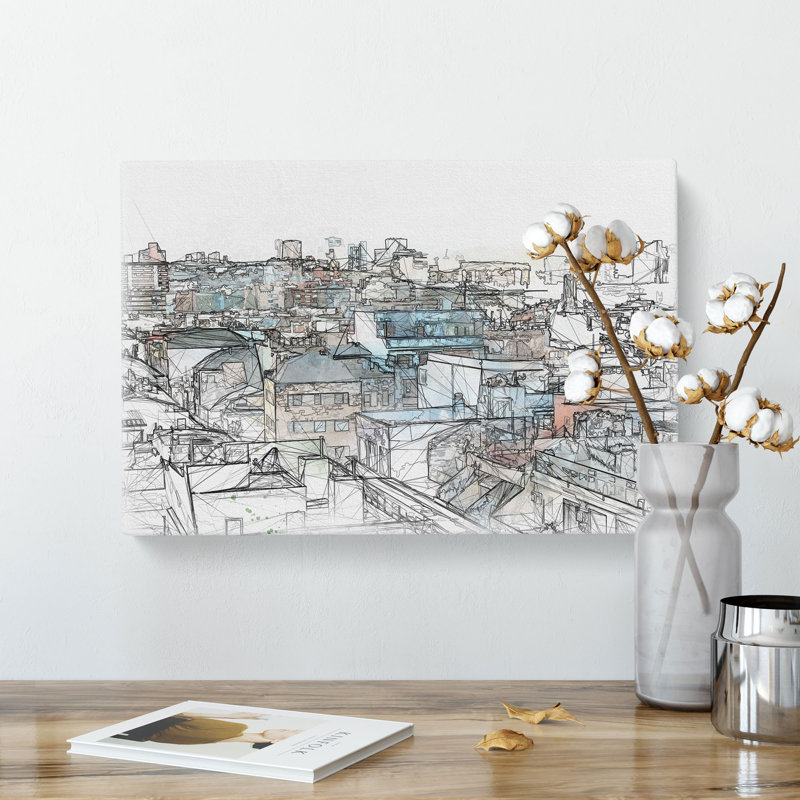 Rooftop View Of Gran Canaria - Wrapped Canvas, 50cm H x 76cm W x 3cm D
