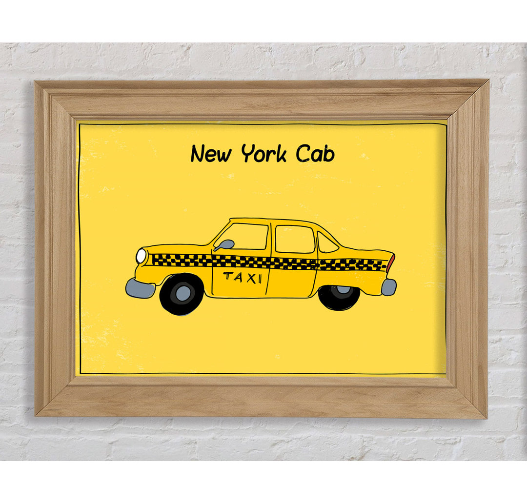 NYC Retro Cab - Einzelne Bilderrahmen Kunstdrucke