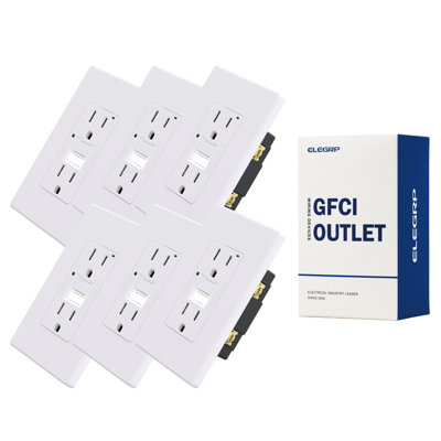 Prises de courant de 15 ampères 15 V avec auto-test, 15,5 pi2, 15,5 po