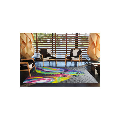 Birds Multicolor Woven Base Machine Washable Rug