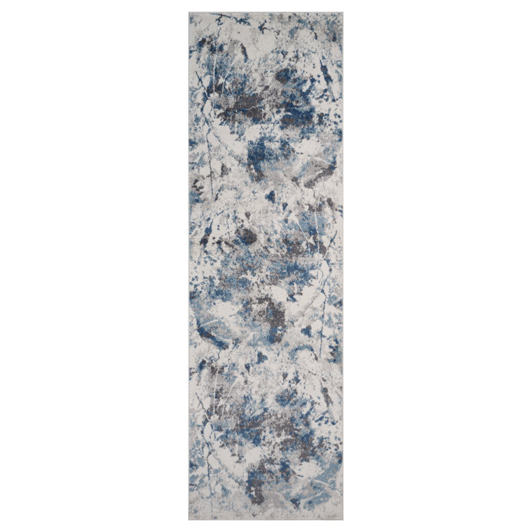 Charolene Abstract Ivory Power-Loom Area Rug