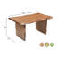 Ensemble de salle à manger 6 chaises et table en bois massif Frausto