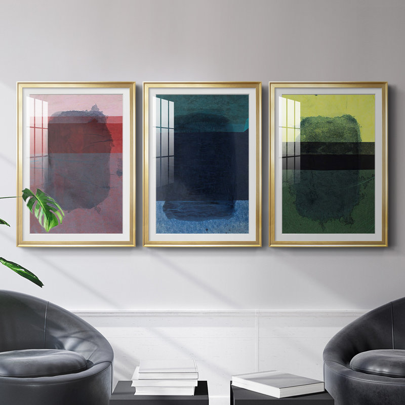 «Souvenir de Rothko I», reproduction encadrée de qualité supérieure, prête à être accrochée, Encadrement doré
