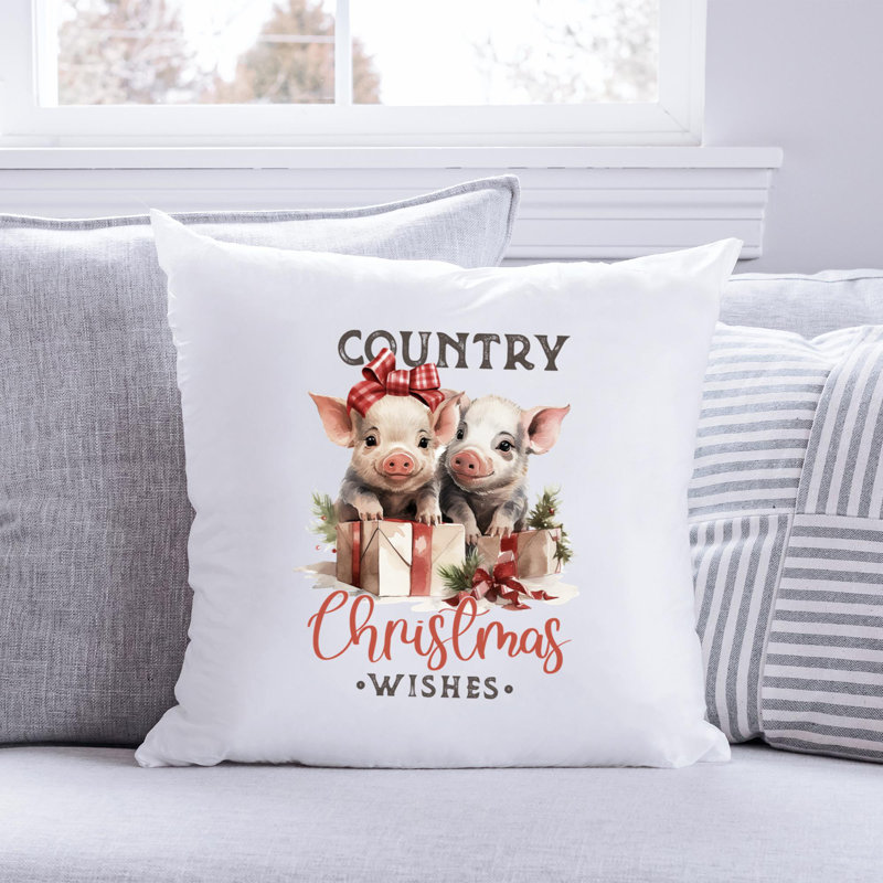 Coussin Christmas Farm_5, 14 po x 14 po