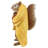 Sensei Monk Zen Garden Squirrel Statue