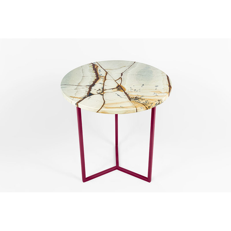 Aicia Frame End Table, Red
