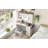 Farmhouse Vanity Desk With Sliding Mirror And Lights, Glass Top, Charging Station, 4 Drawers, 2 Cabinets, And Stool For Elegant Bedroom Decor-259094938