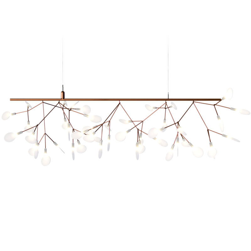 Heracleum III 45 - Light LED Chandelier, Copper, 10 meters