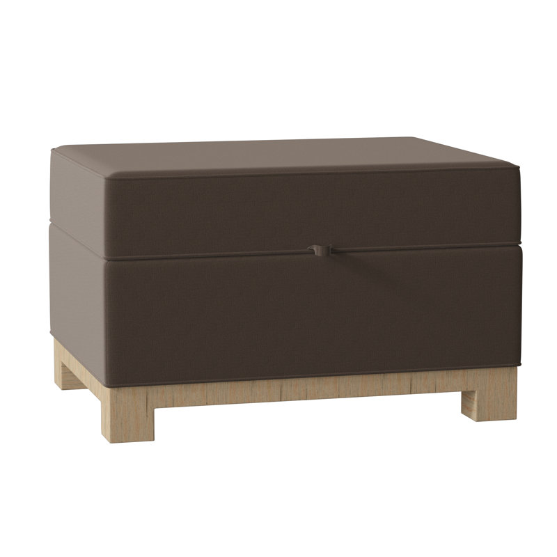 Repose-pieds rectangulaire avec rangement Brandes, Naturel, Gris anthracite d'Irlande