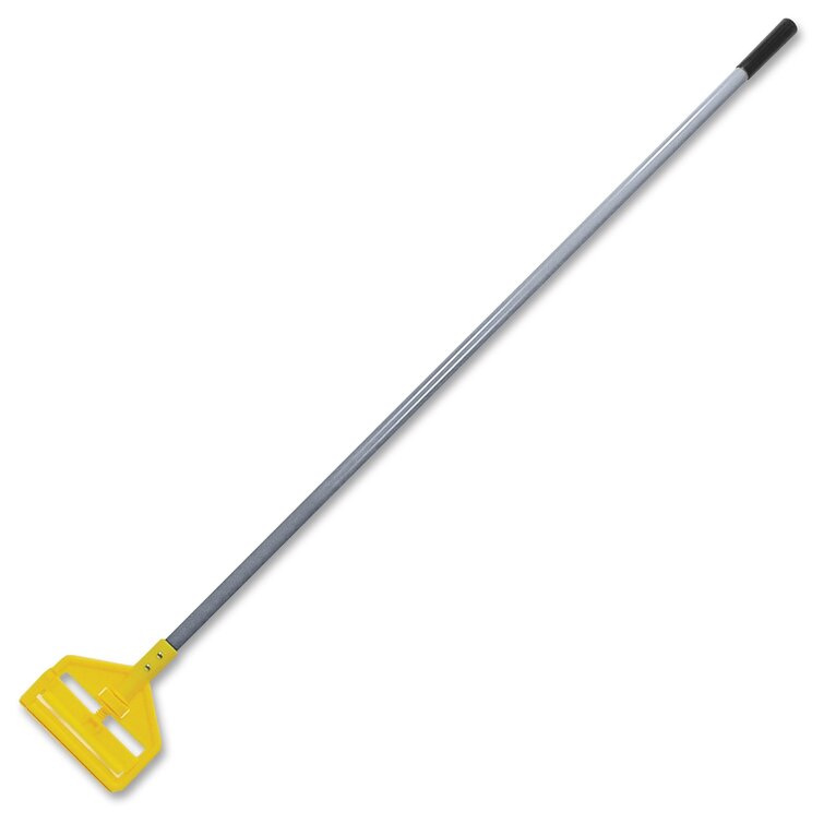Rubbermaid Commercial Red Yellow Invader Fiberglass Side Gate Wet Mop Handle, 60 inch