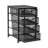Metal Mesh Desktop File Storage Drawers Organizer - 10.25"L X 12.375"W X 16"H, Black
