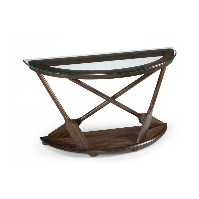 Bartulio 50'' Glass Top Console Table